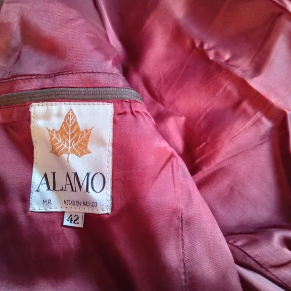 Alamo Made in Mexico Brown Western Rodeo Blazer Leather Accents Men Size 42R - Picture 12 of 16